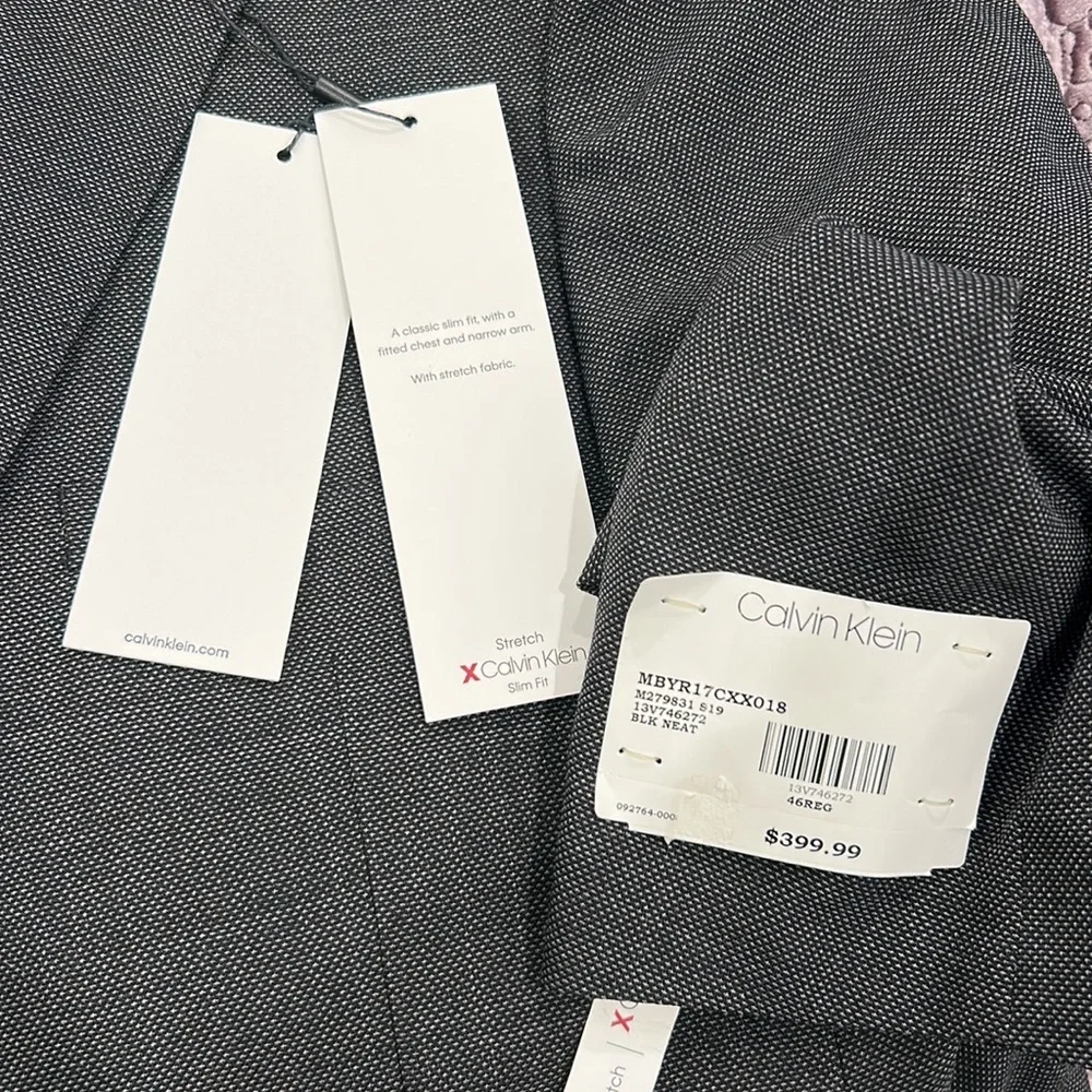 Calvin Klein Slim Fit Jacket, Size 46 Regular